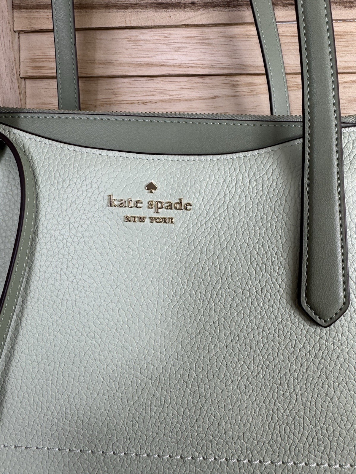NWT Kate Spade KN624 Cece Pebbled Leather Large Tote Set Olive Multi Bag Purse