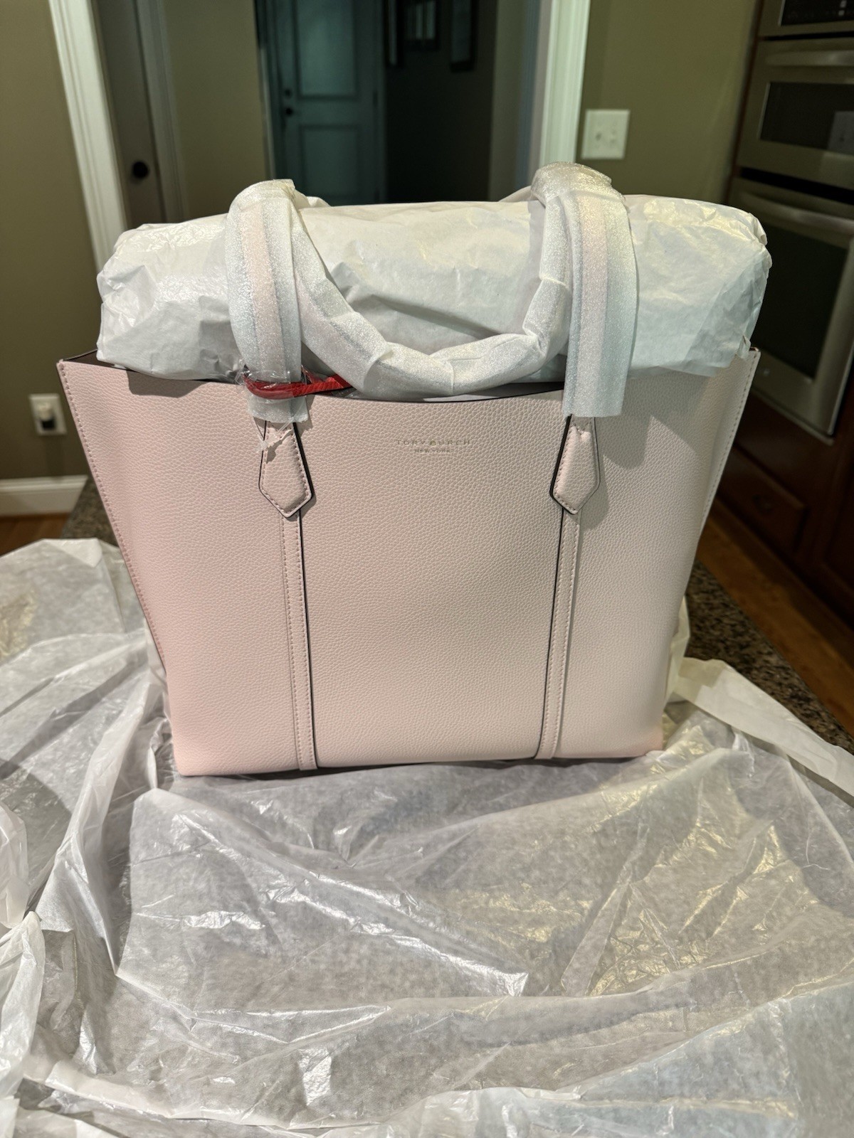 Tory Burch Perry Triple Compartment Tote – Shell Pink – 53245 – NWT