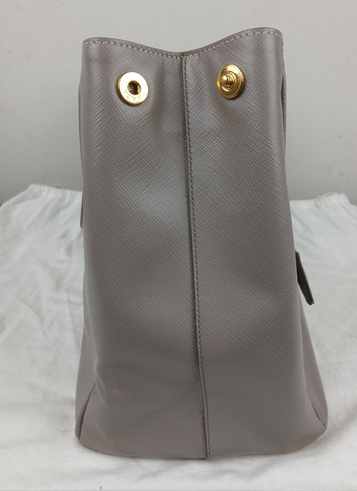 Prada Saffiano Leather Galleria Tote Bag Gold Accents – Italy – LARGE