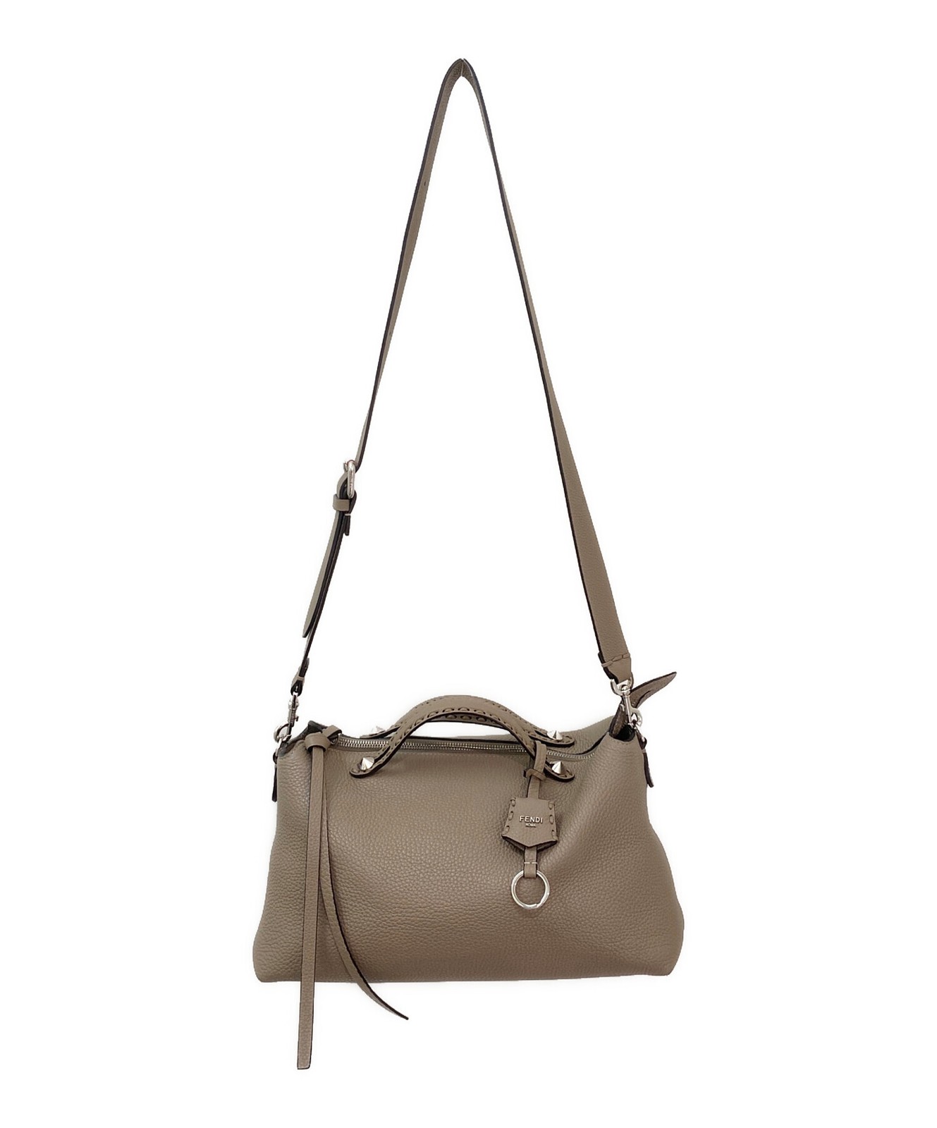 Fendi Large 2-Way 8BL156 Gray Shoulder Bag #TFB892