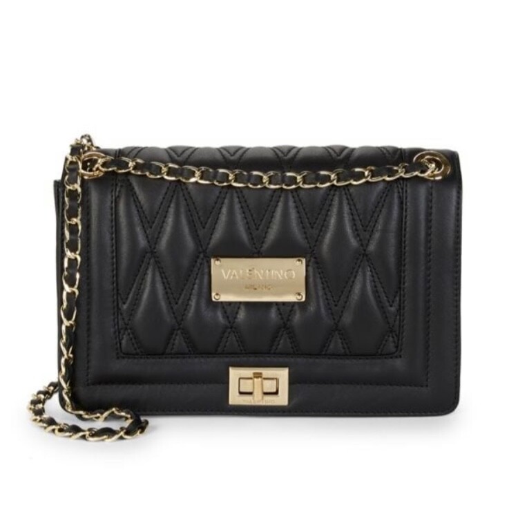 Valentino By Mario Valentino Alice Quilted Shoulder Handbag Dust Bag & Auth incl