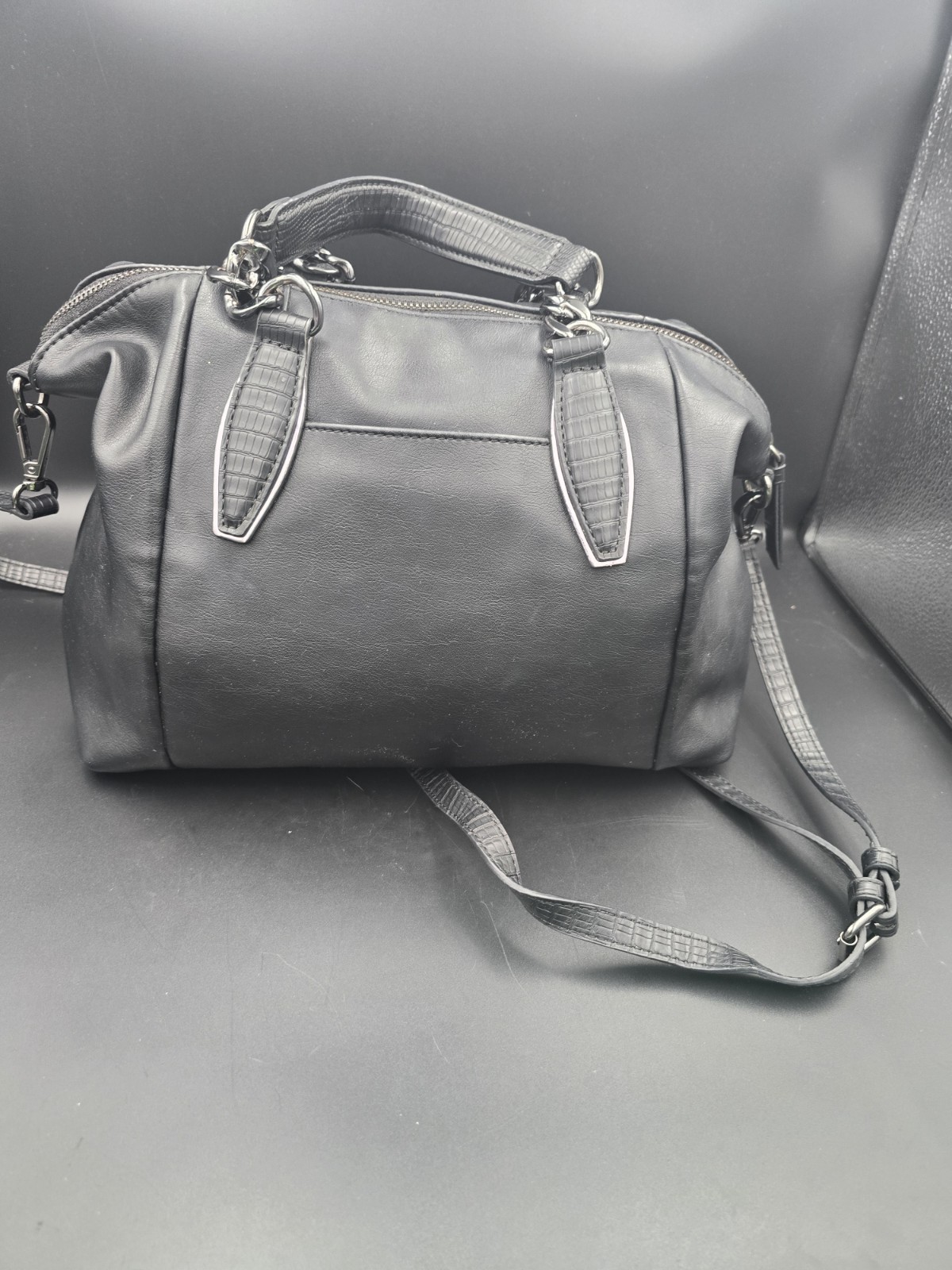 Vera Wang Contemporary Graham Soft Satchel Pearl Gray