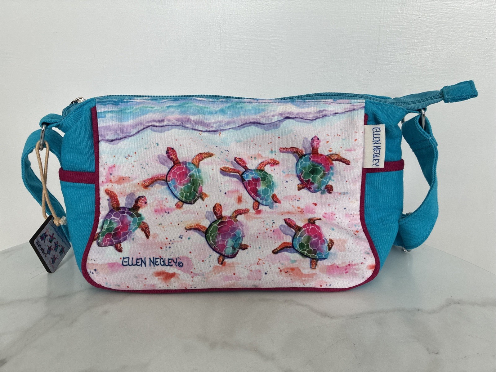 Art & Sol Ellen Newley TROPICAL TURTLE BEACHY Shoulder Bag