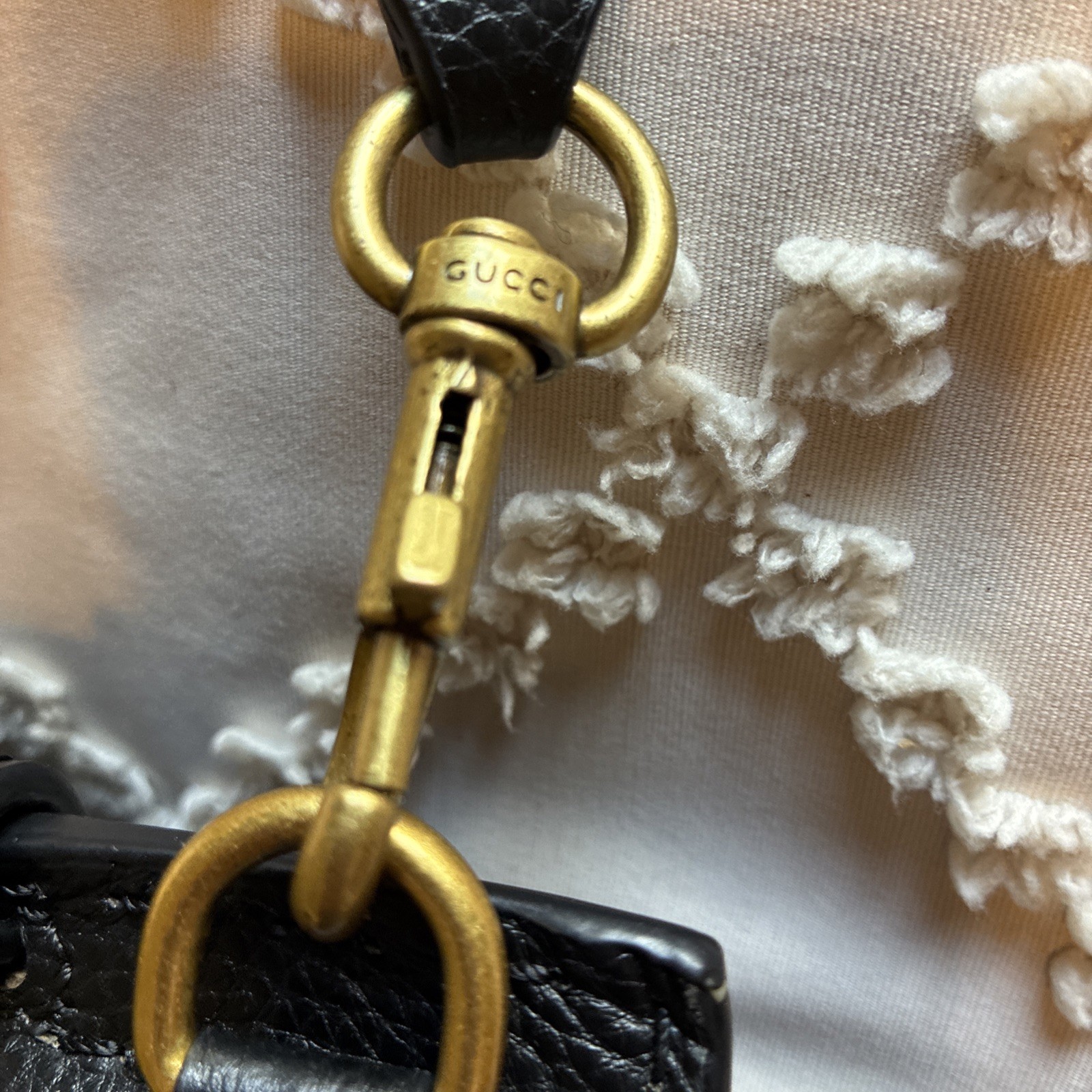 GUCCI GG MARMONT TOP HANDLE 2 WAY CROSSBODY LEATHER BAG * BLK * 442662 * GREAT!