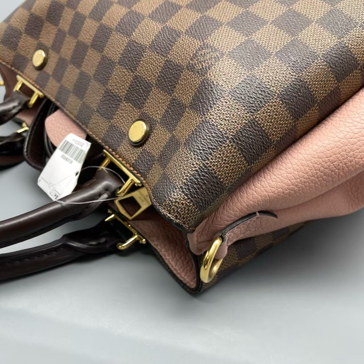 Auth Louis Vuitton Brittany Monogram Damier Pink Tote Bag