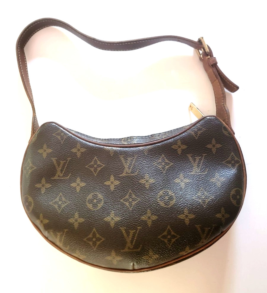 Vintage Rare 2000s Louis Vuitton Croissant Bag PM Brown Canvas Excellent Conditi