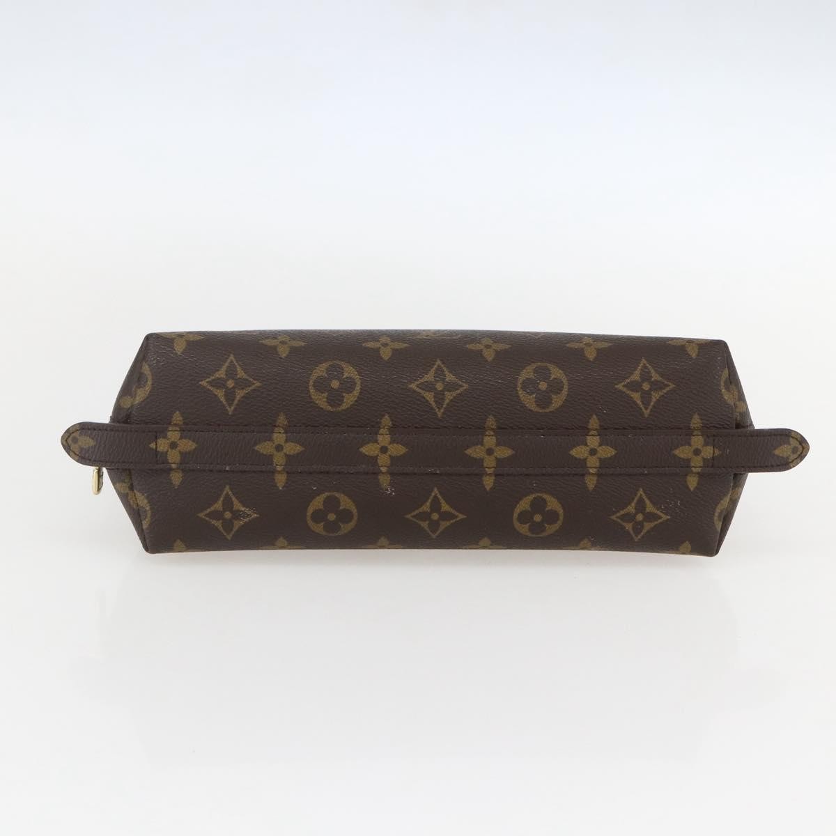 LOUIS VUITTON Monogram Trousse Demi Ronde Cosmetic Pouch M47520 LV Auth ka1052