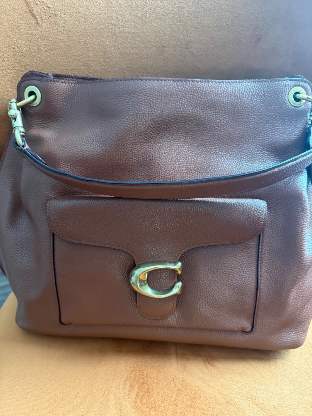 COACH #78207 “Tabby Hobo” Saddle Brown Pebbled Leather BAG