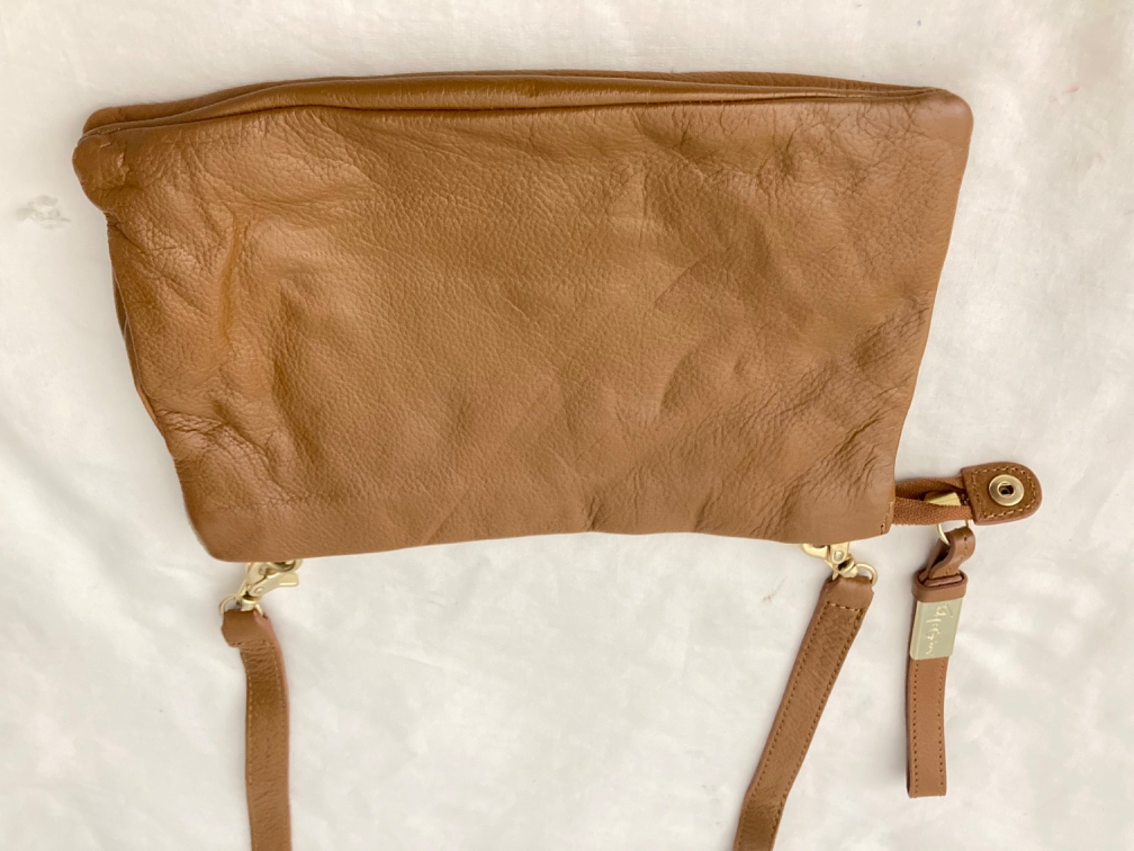 Foley + Corinna Brown Leather Cross-body Handbag – 10” X 6”