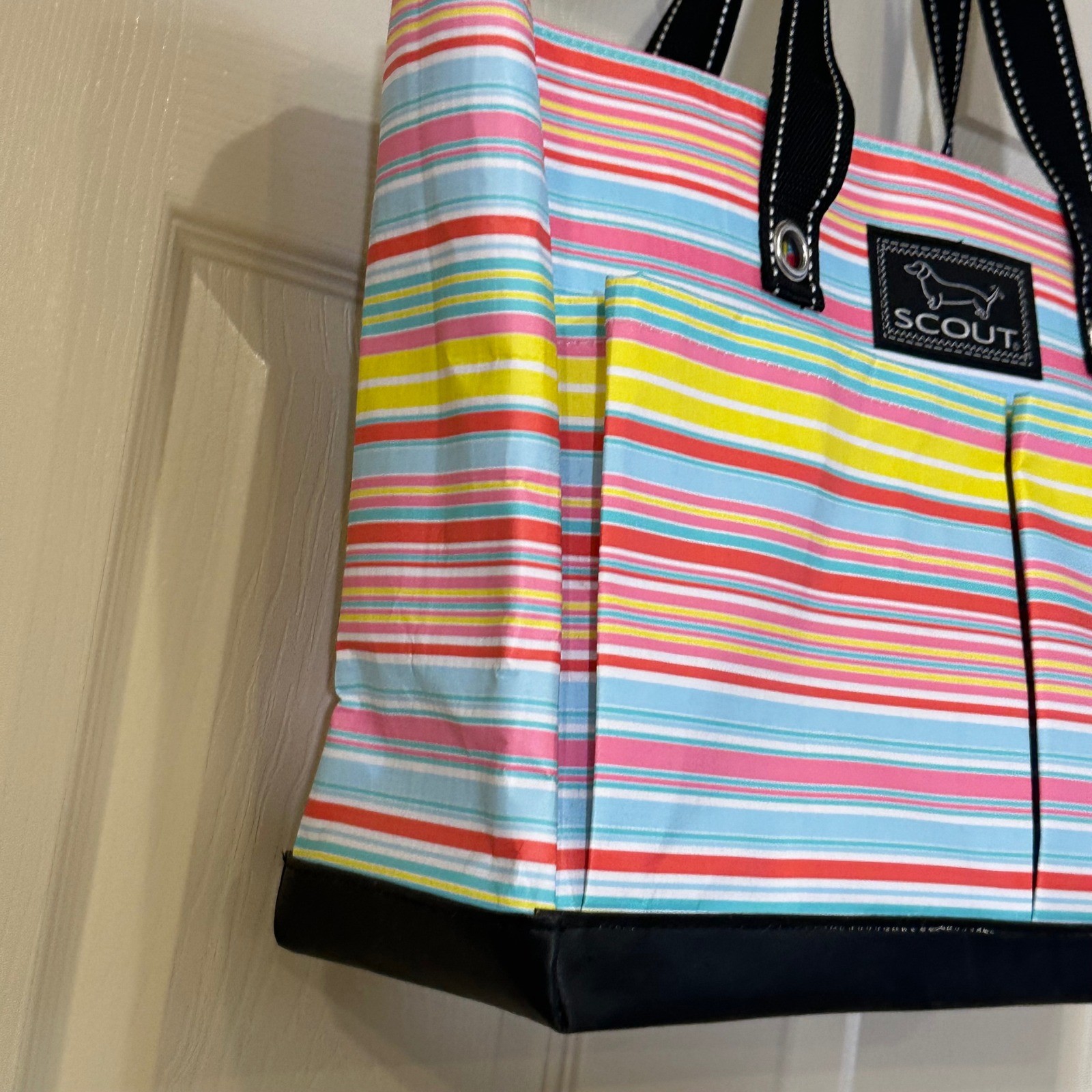 Scout Bag Large Utility Tote Multi Color Stripe Water Resistant Beach Bag
