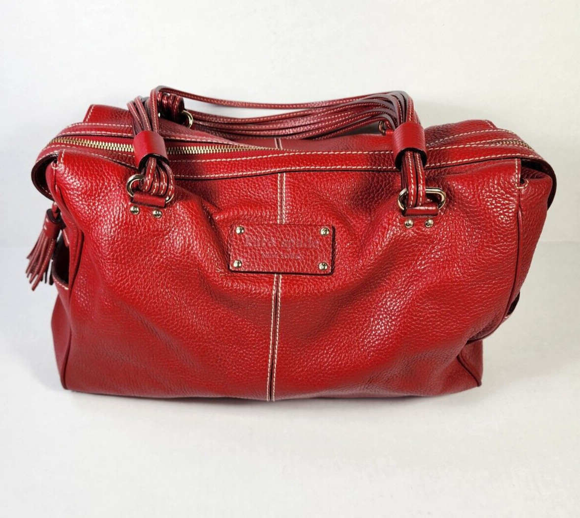 Kate Spade Carlsbad Stevie Satchel Soft Shell Pebbled Leather Handbag Shoulder