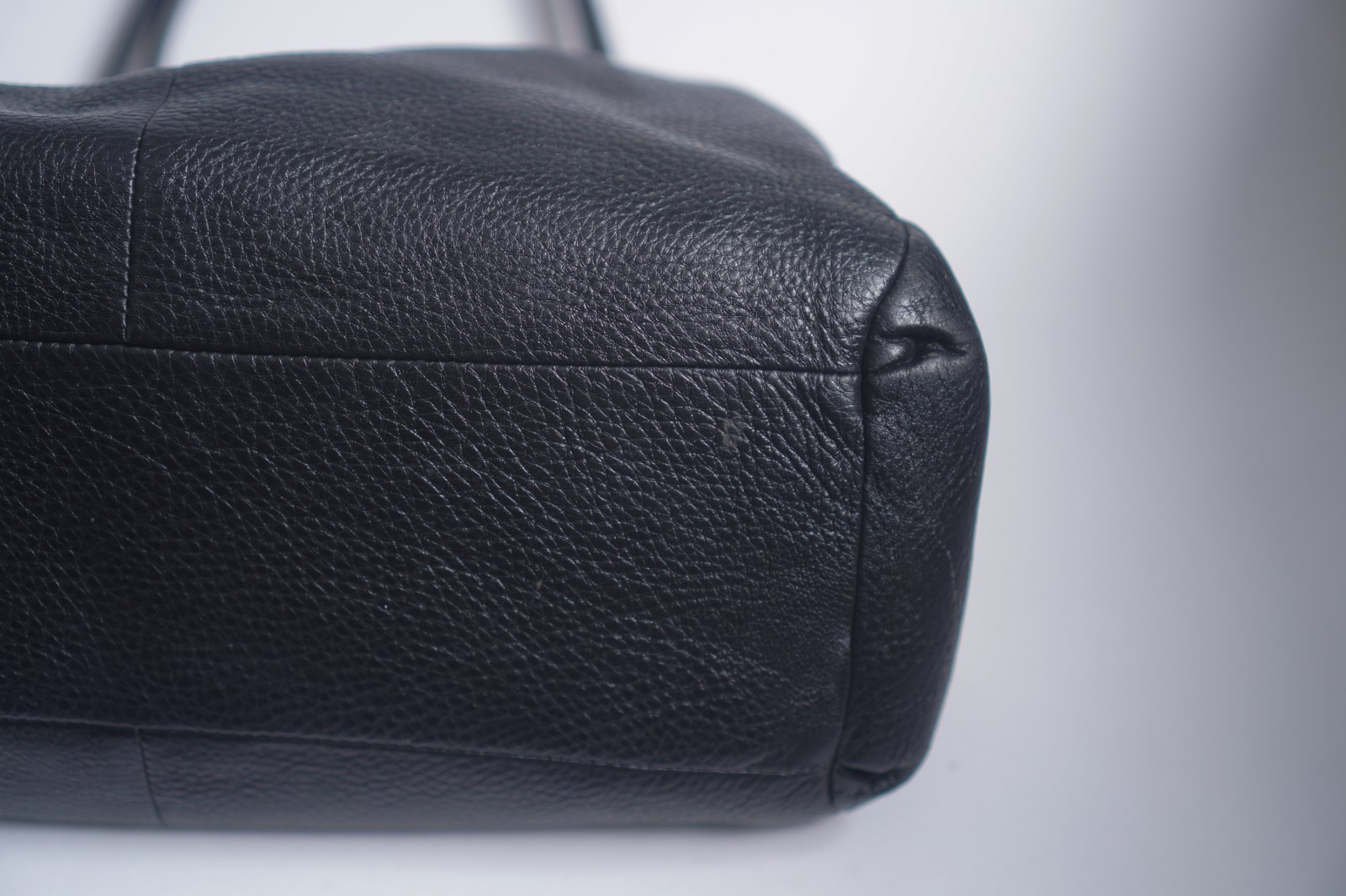 COACH 2014 Phoebe Black Pebbled Leather Triple Compartment Shoulder Bag – F34495
