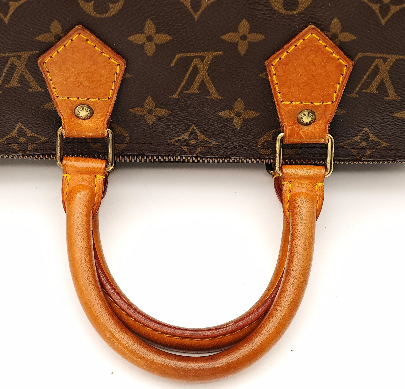 LOUIS VUITTON Speedy 25 Monogram Handbag Mini Boston M41109 Brown 0122