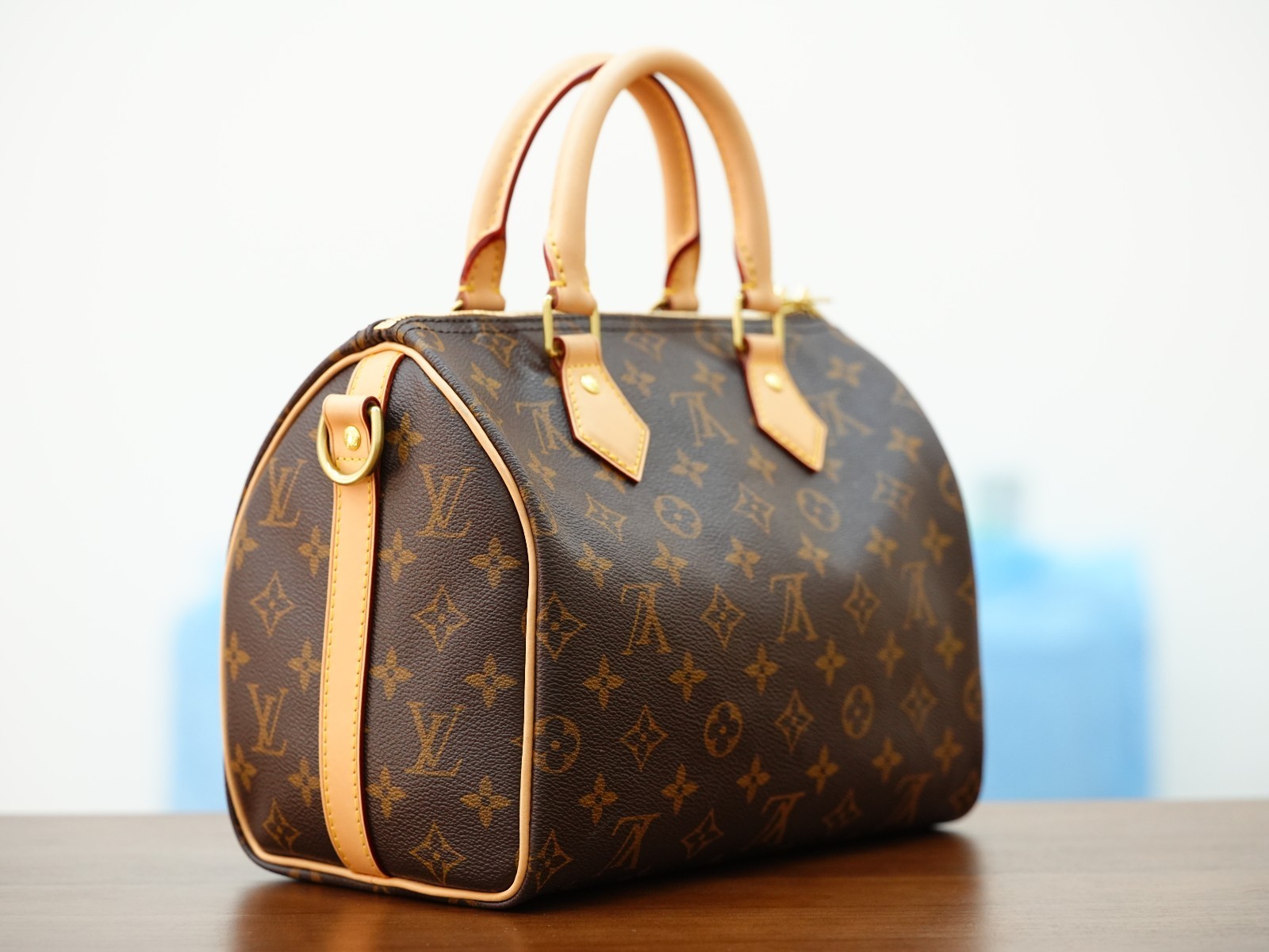 Louis Vuitton Speedy25 Monogram Brown Shoulder Bag Top Handle Bag Excellent