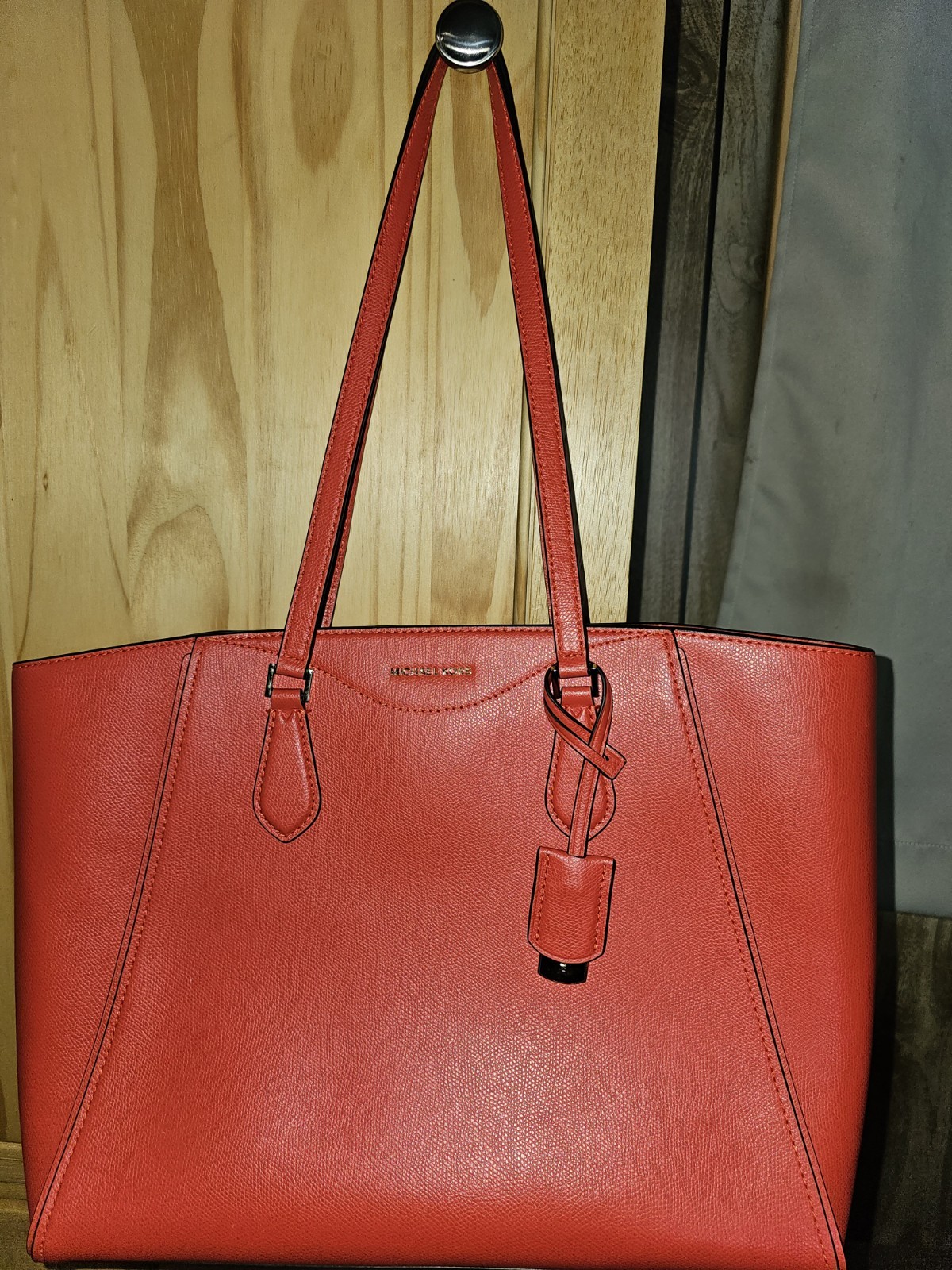 Michael Kors Burnt Sienna Taryn Large Leather Satchel