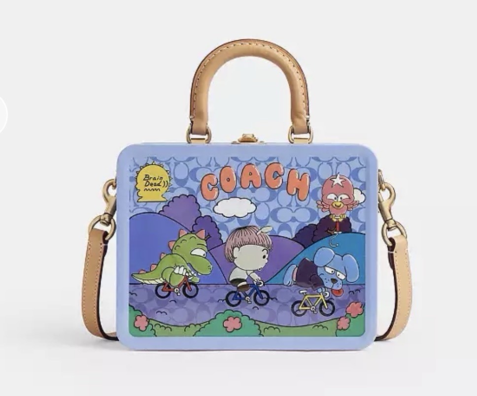 NWT Coach | Brain Dead Souvenir Box CES92 Brass/Purple Multi Shoulder X-Body Bag