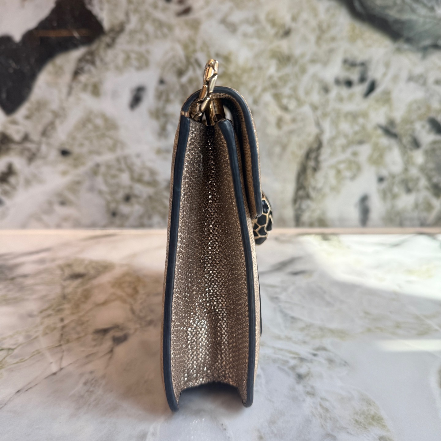 BVLGARI Serpenti Karung Leather Special Edition Medium Shoulder Bag NWOT AUTH
