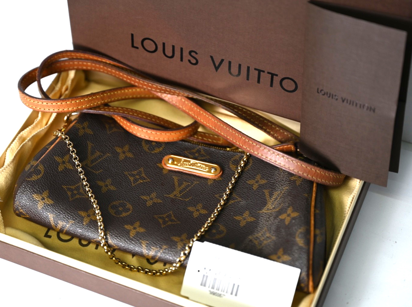 Louis Vuitton Eva Women’s Clutch Monogram Canvas Pochette Crossbody Shoulder Bag