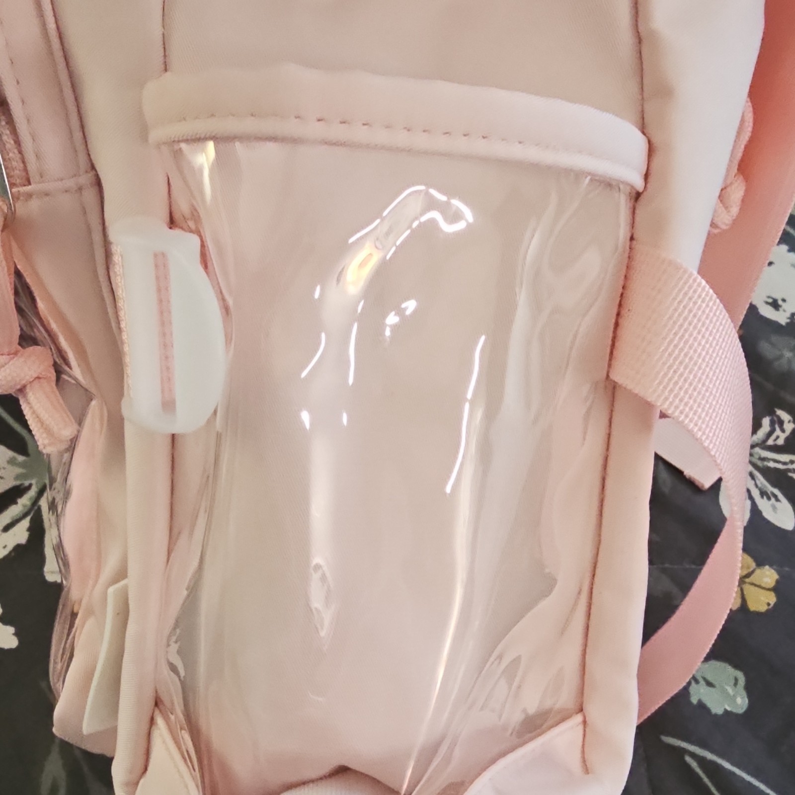 Crossbody Bag Clear Front Zip Pocket Strap Side Pockets. DOLLS NOT INCLUDED