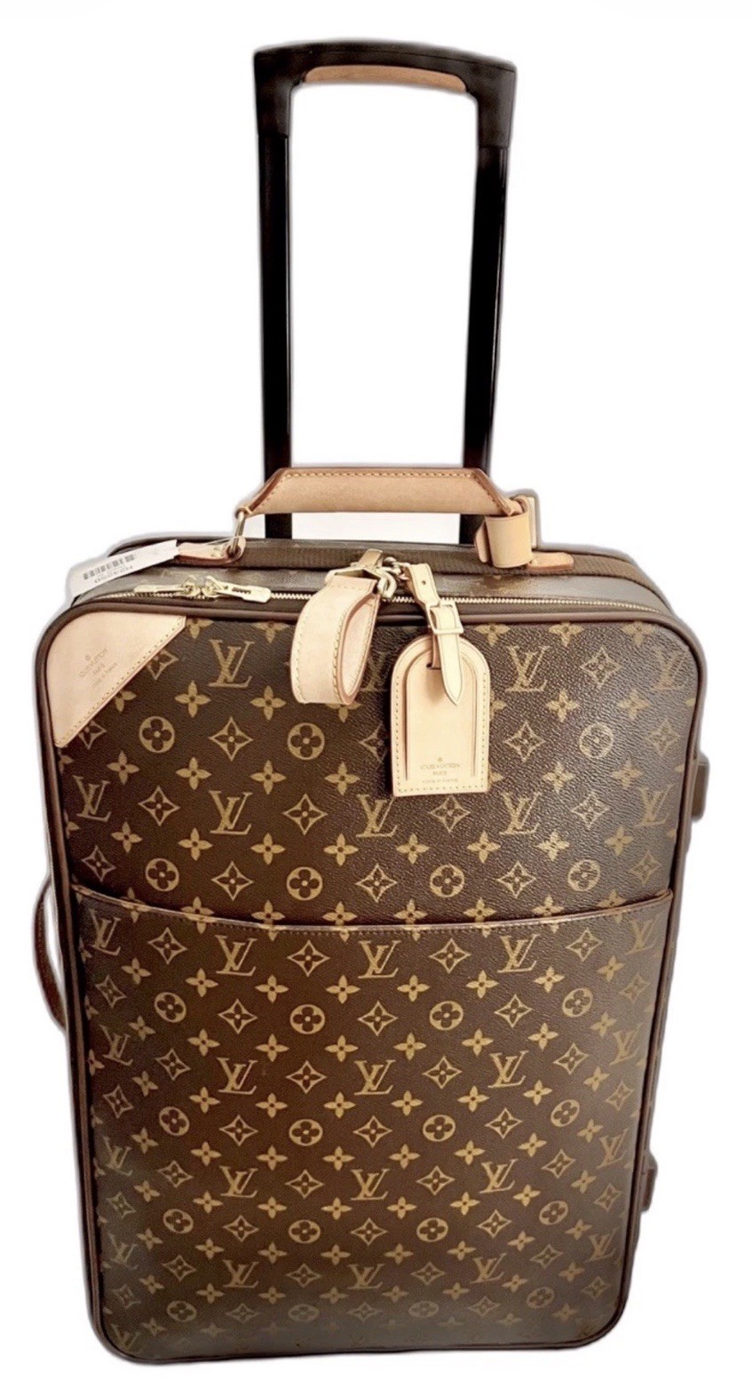 Louis Vuitton Pegase 55 cm Suitcase Bag w/ Name Tag Garment Dust-bag Coa
