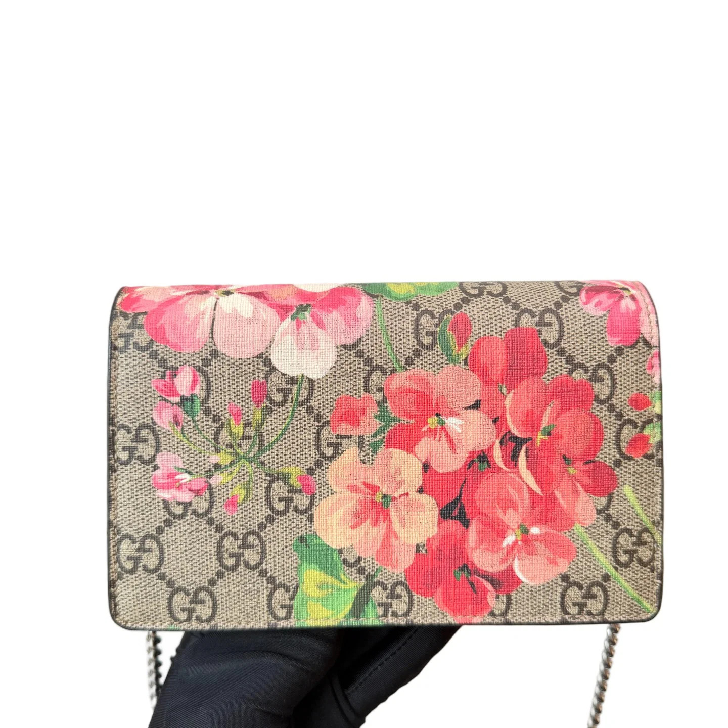Gucci Flora Mini Dionysus Chain Wallet Gg Supreme Monogram (pp071526a1r)