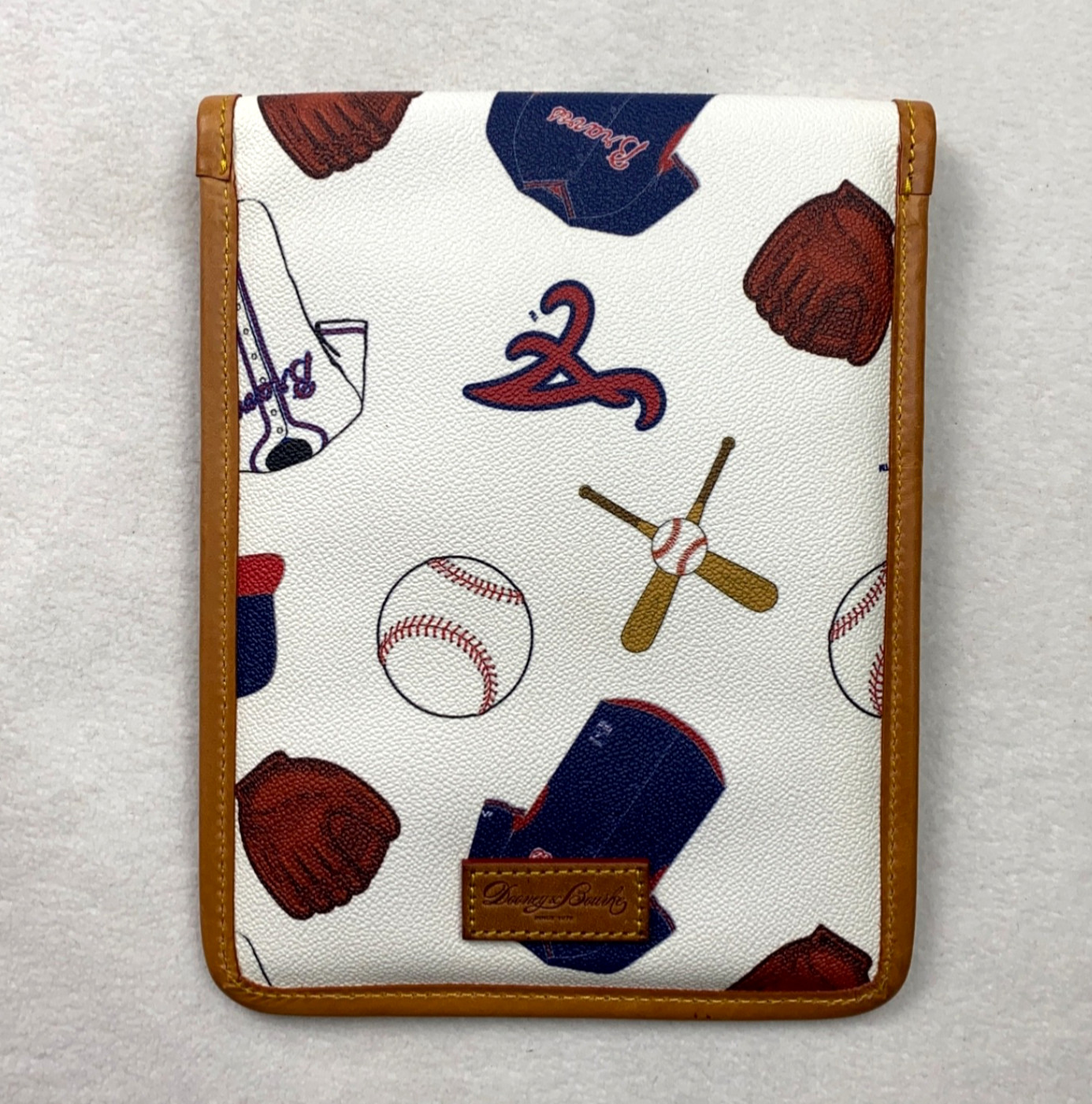 Dooney & Bourke MLB Atlanta Braves Mini iPad Case Rare Baseball 9.25 X 7.26 NWOT