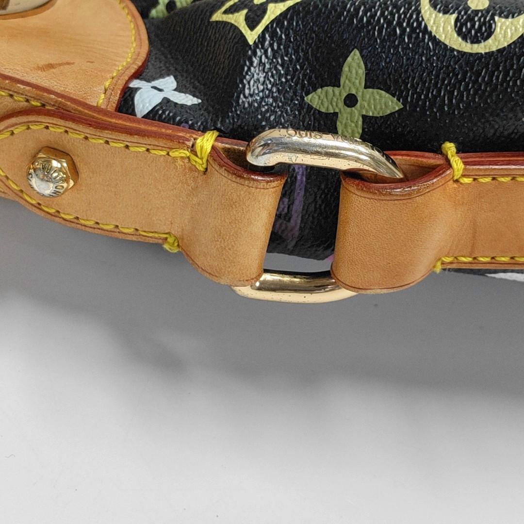 Louis Vuitton Greta Hobo Shoulder Bag Black Multicolor Monogram Canvas M40196