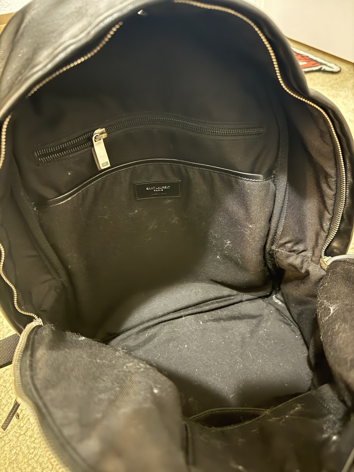Saint Laurent Paris City Leather Backpack