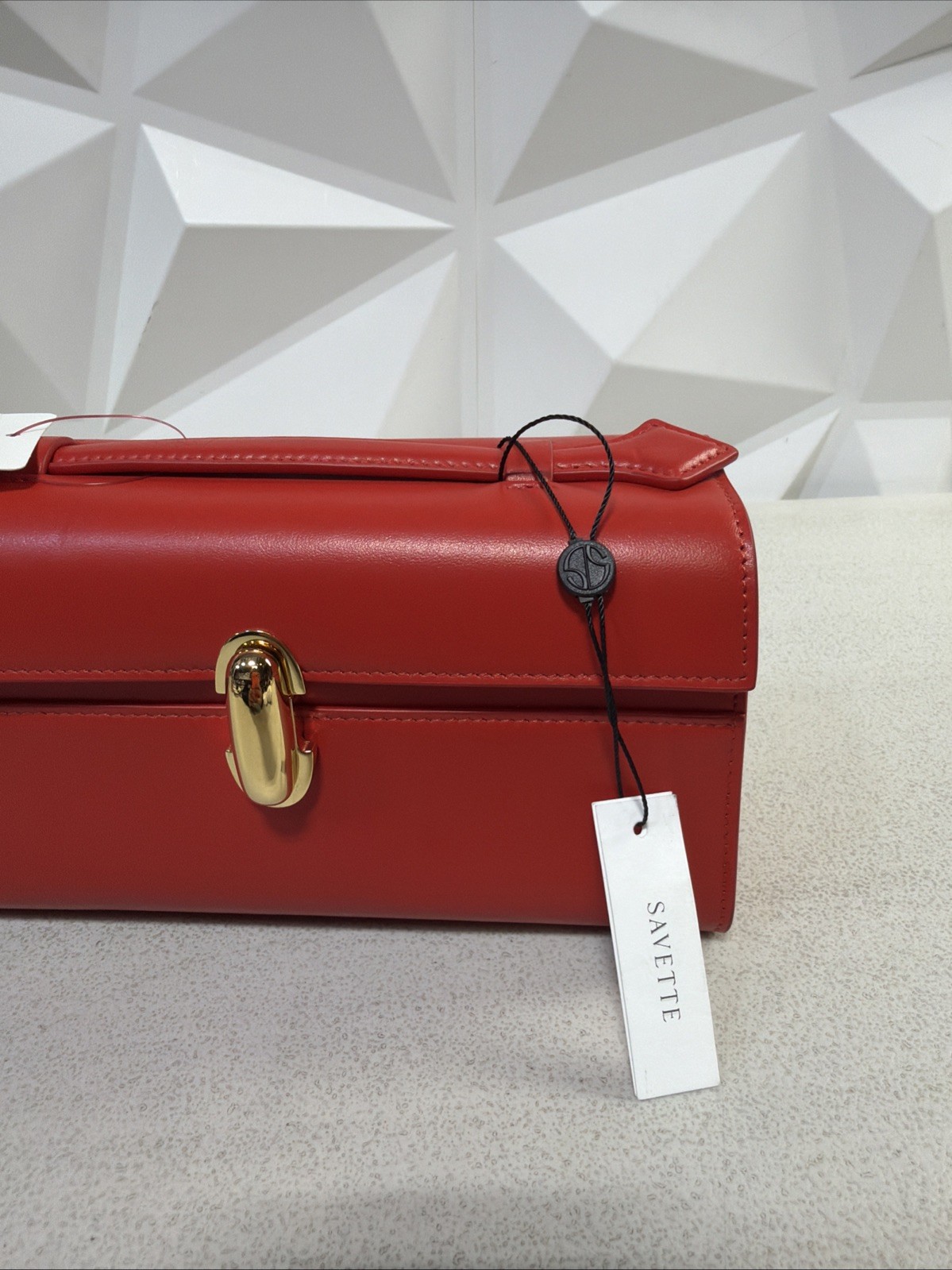 SAVETTE Symmetry Pochette Red Leather READ DESCRIPTION