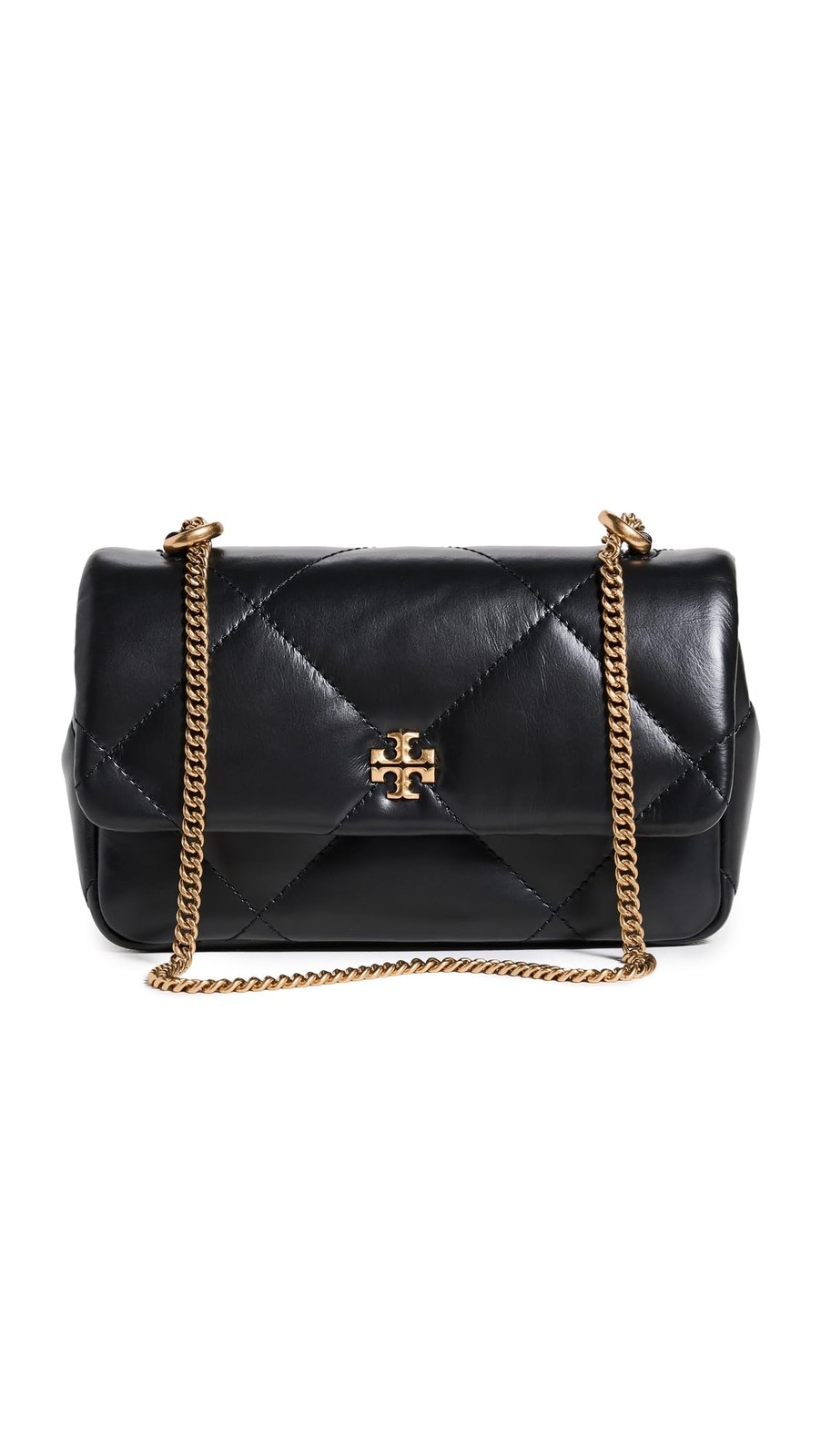 Tory Burch Women’s Mini Kira Diamond Flap Bag, Black, One Size