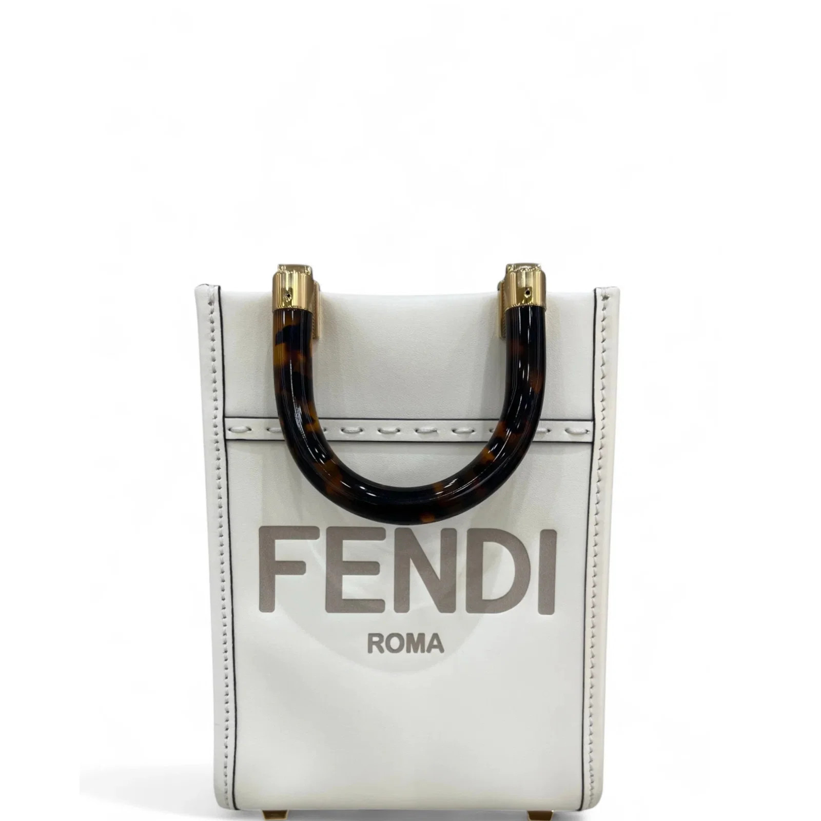 Fendi Two Way Bag White Smooth Calfskin (dj071426a0r)