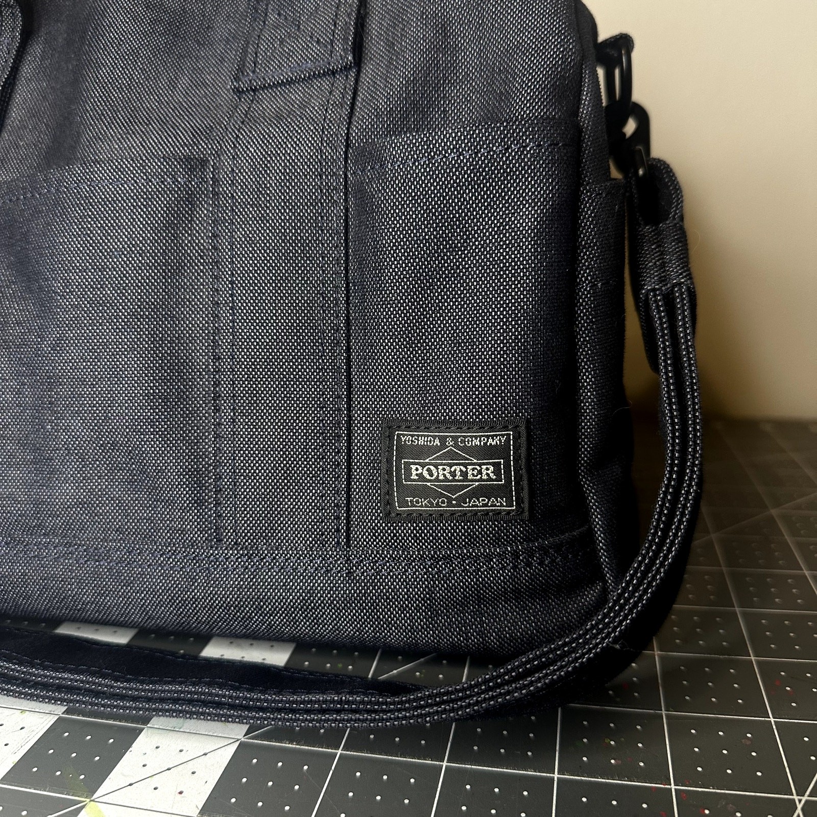 Porter Yoshida & Co Navy Canvas Handbag