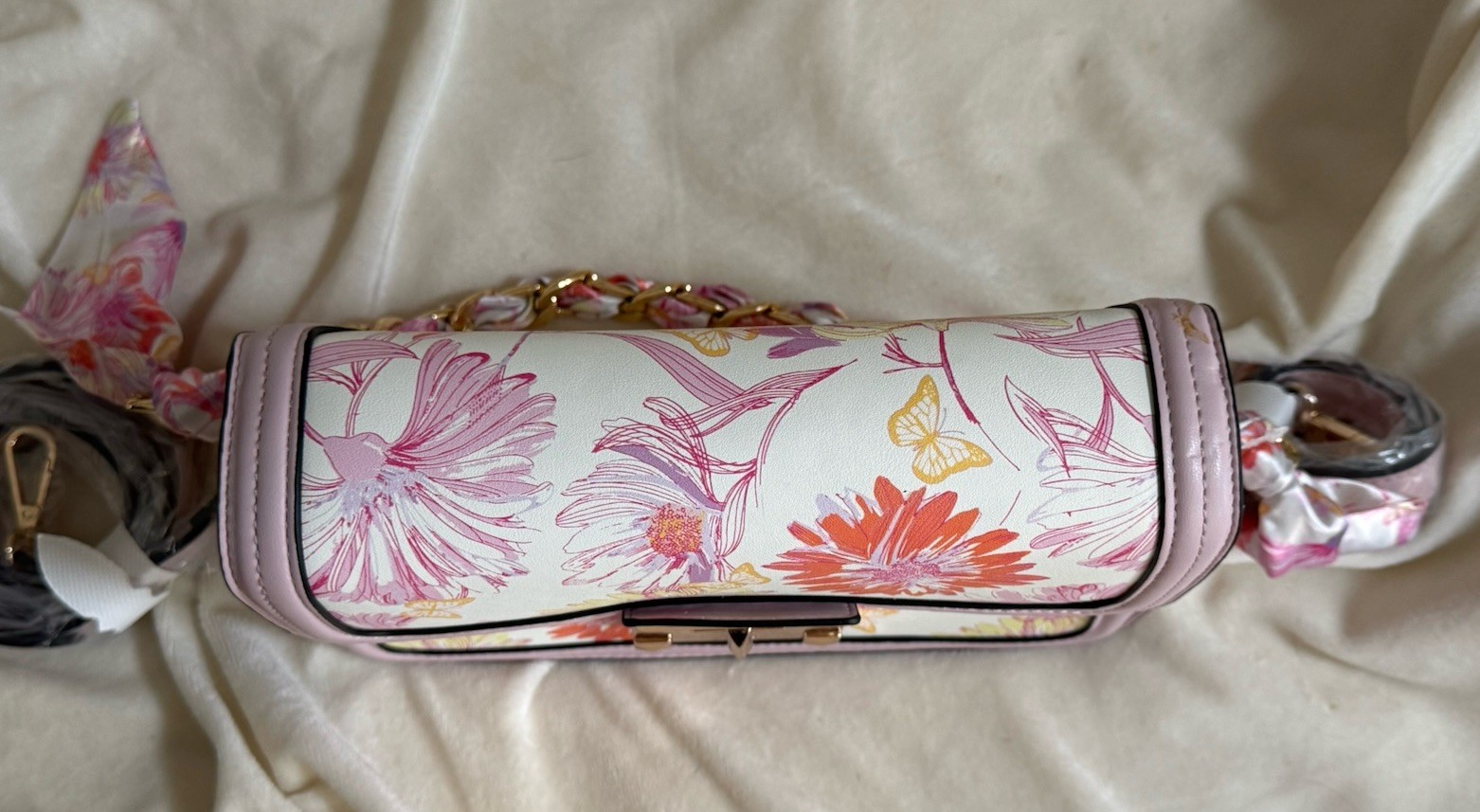 Brand new Aldo bag. 2 additional handle accessories. beautiful scarf wrapping.