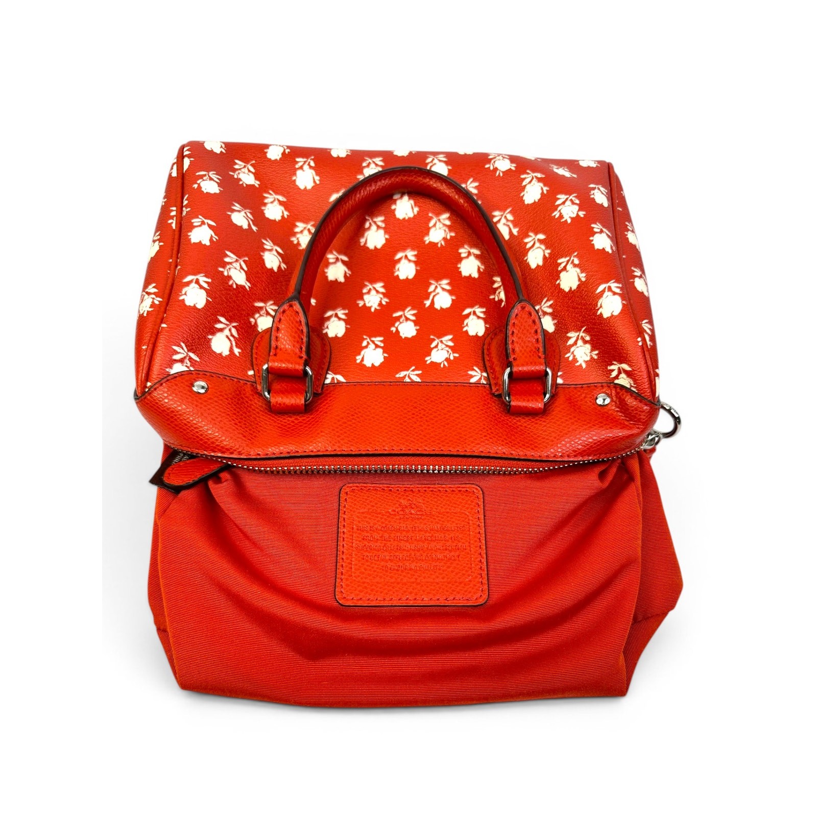 Coach Mini Bennett Satchel Badlands Floral Print Carmine Red Crossbody Bag