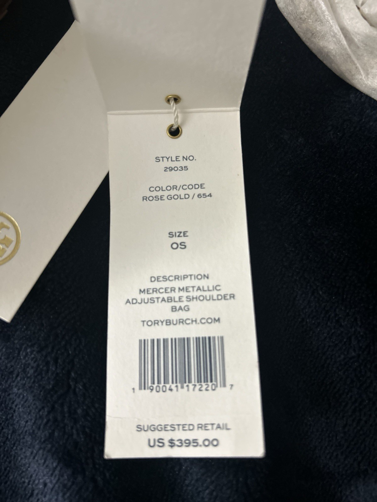 Tory Burch Metallic Turn Lock Shoulder Bag w/ Adjustable Chain Strap Rose Gold