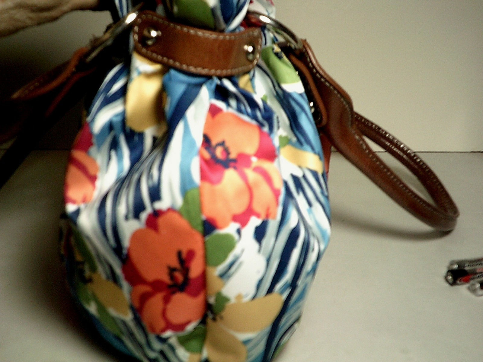 Nine & Co Floral Shoulder Bag NWT Everyday Purse Satchel Handbag Tote Blue Red