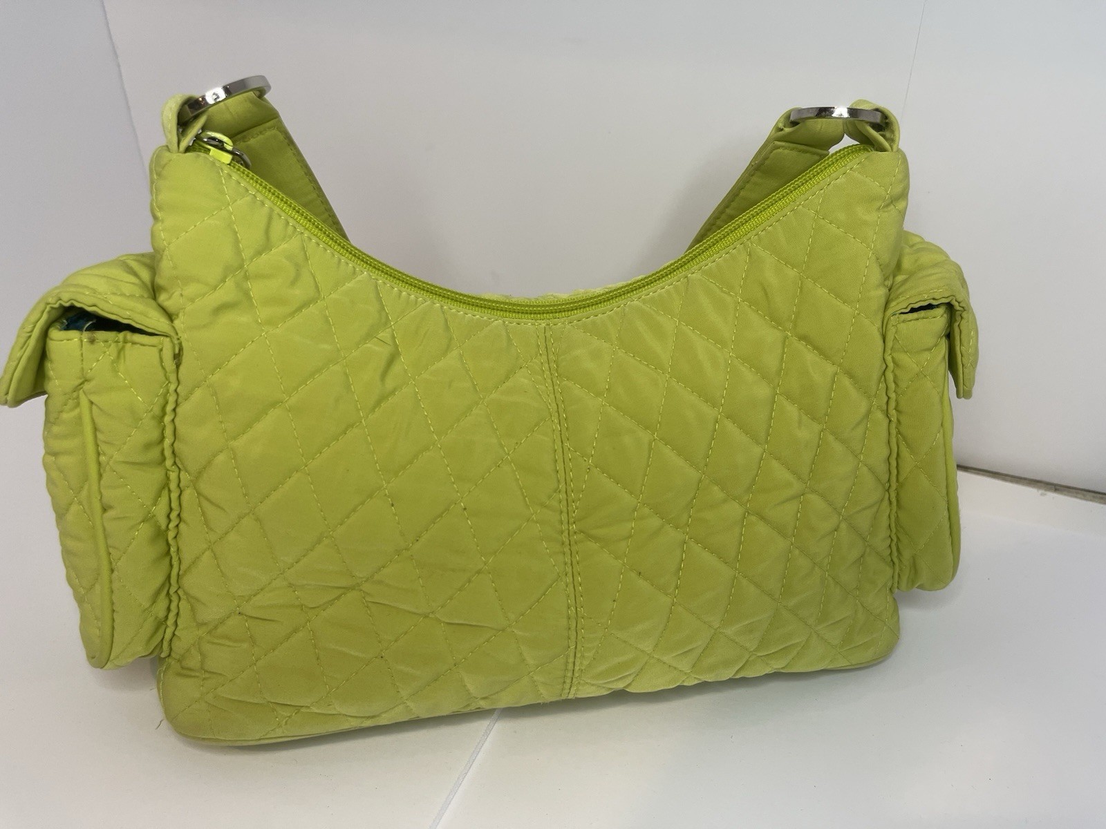 Vera Bradley Retired Key Lime Microfiber Pocket Hobo