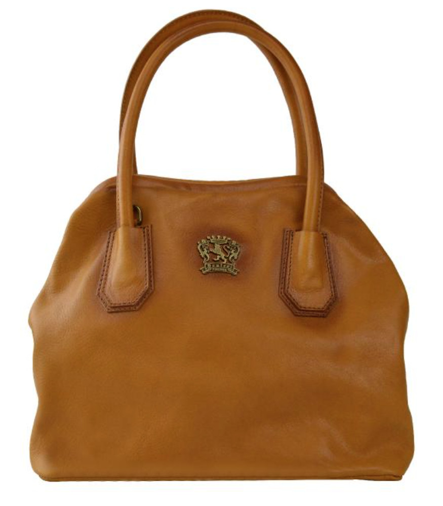 NWT PRATESI FIRENZE MADE IN ITALY LEATHER BOCCACCIO SATCHEL BAG COGNAC