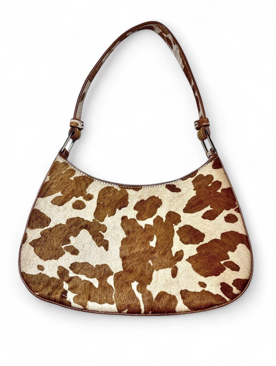 Urban Outfitters Genuine Calf Hair Cow Print Baguette Shoulder Bag