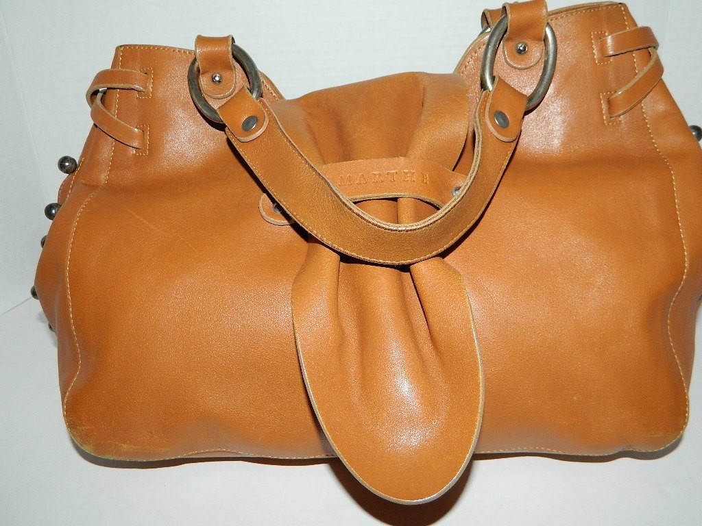 LAMARTHE PARIS TAN LEATHER HANDBAG
