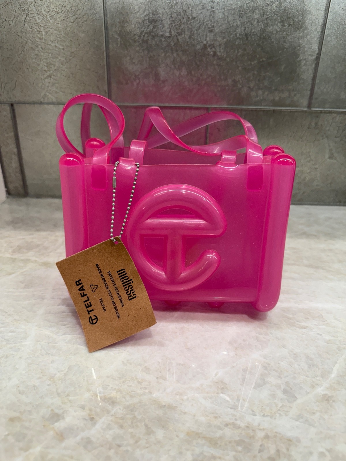 Melissa x Telfar Small Jelly Shopper Bag *Pink* Mini Handbag with tags