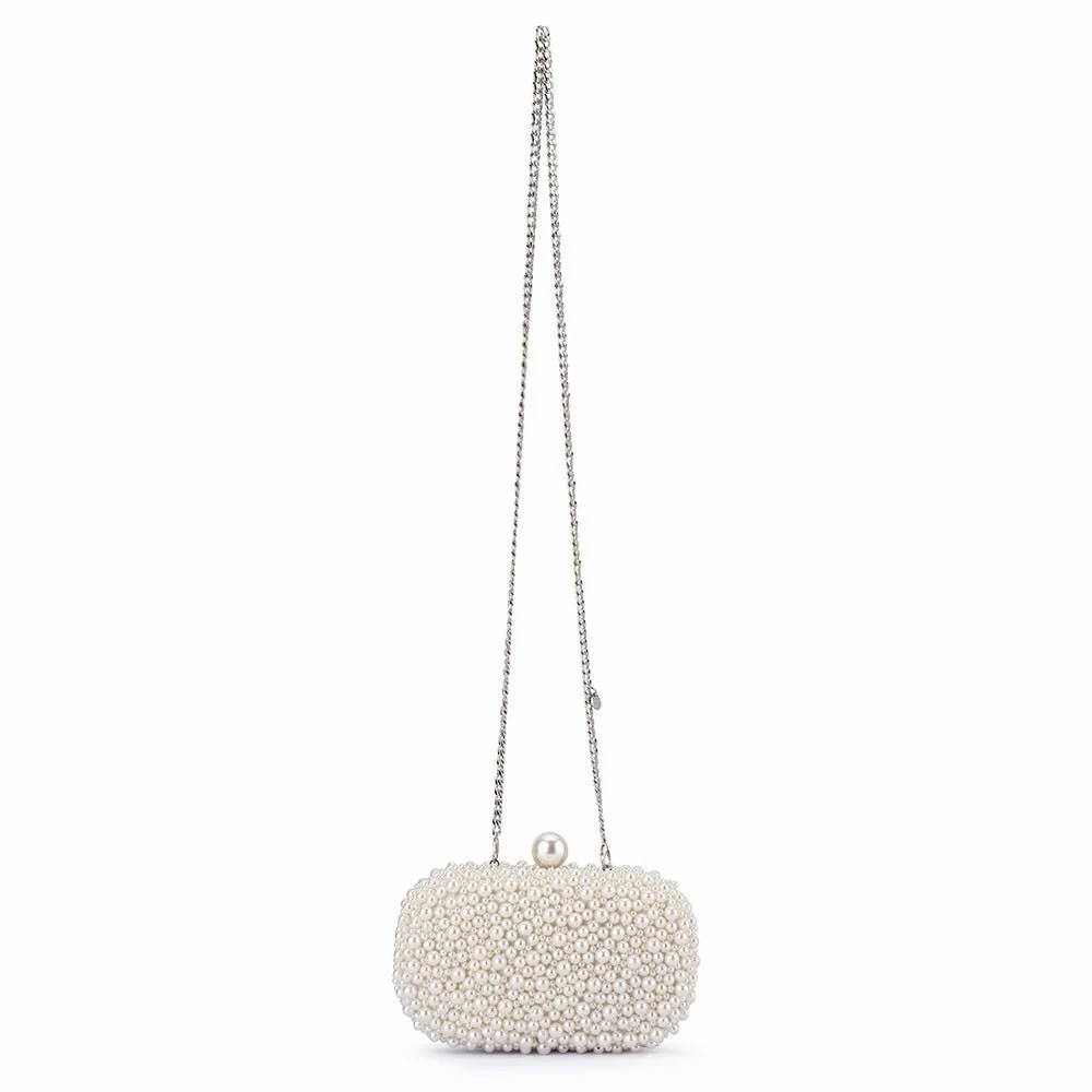 OLGA BERG VALENTINA PEARL CLUTCH