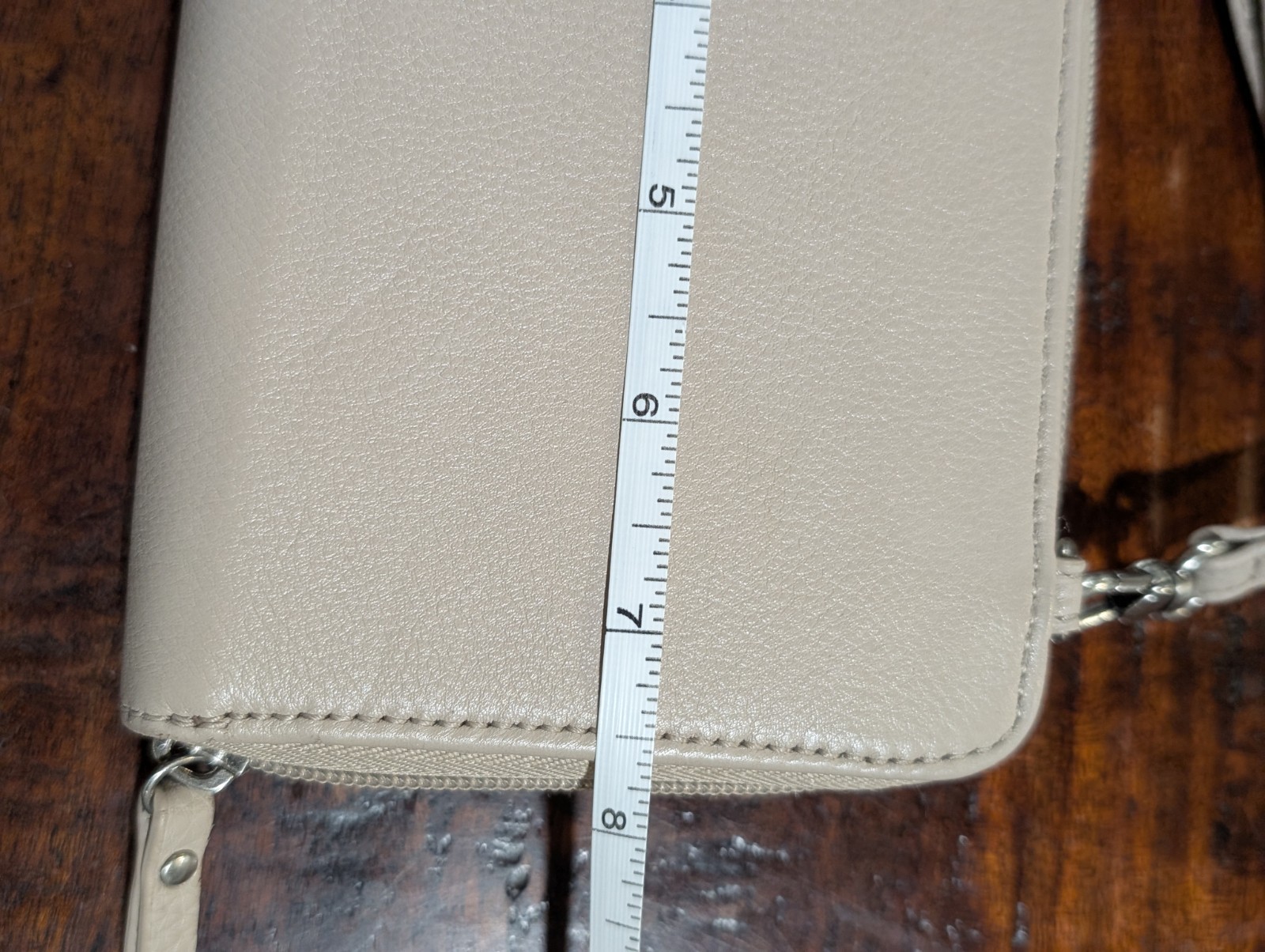 The Sak Iris Sand Large Smartphone Leather Crossbody Bag Wallet Wristlet Strap