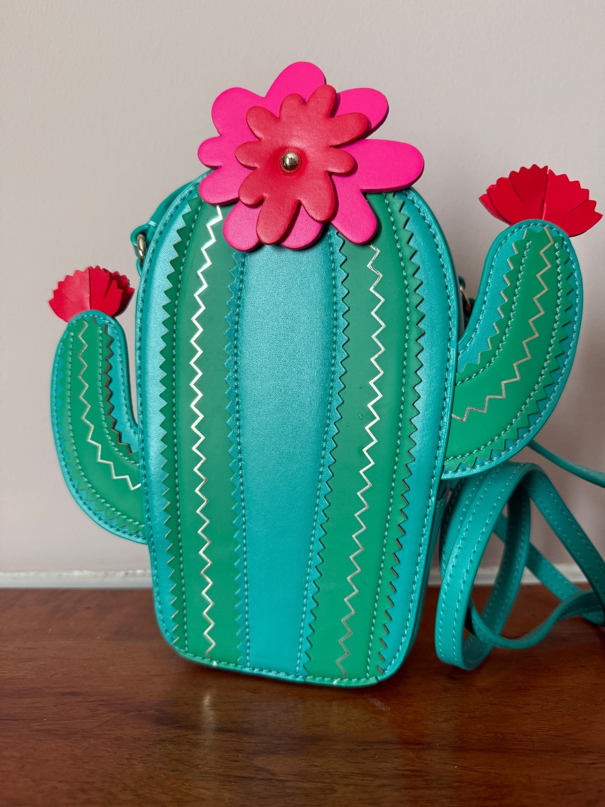 Kate Spade Horizons Green Cactus Leather Crossbody Bag NWOT