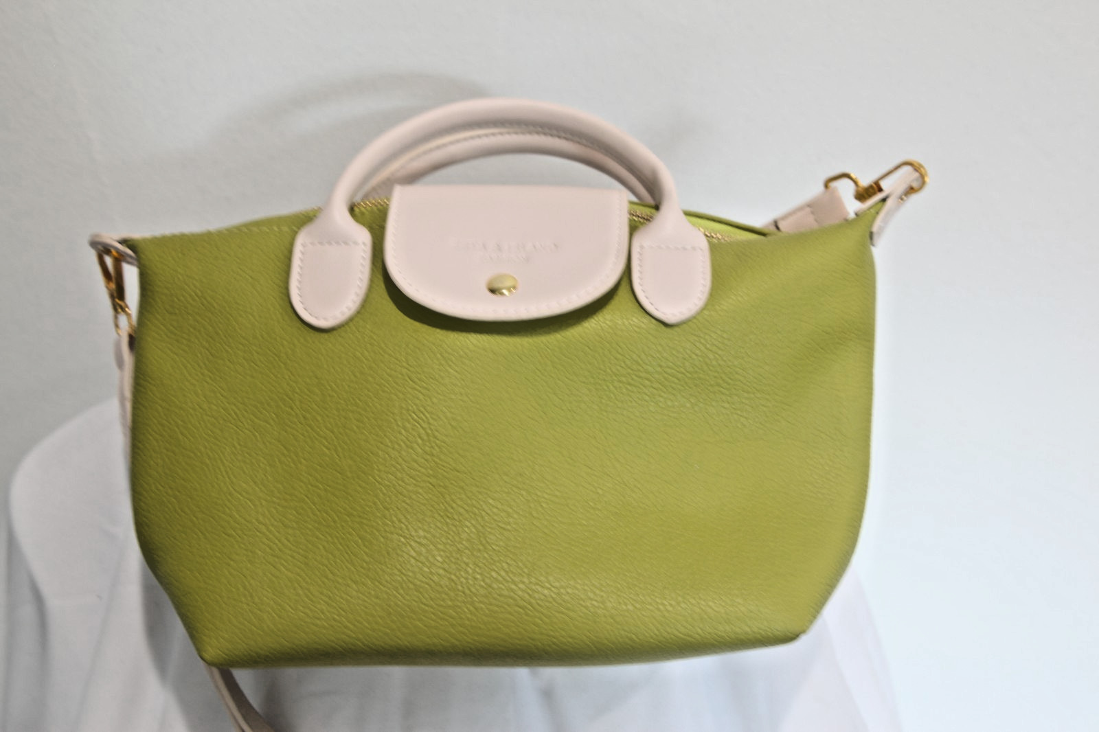 Women’s Zeta & Island Lime Green and Beige Shoulder Handbag with Strap