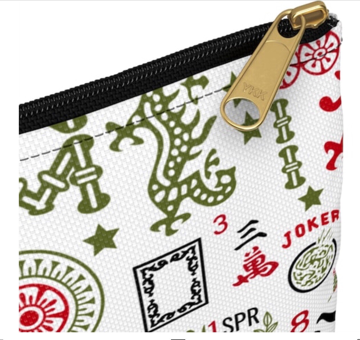 Mahjong Bag Pouch PERSONALIZED Tote Fits NMJL Card Mah Jongg Zipper FREE SHIPPIN