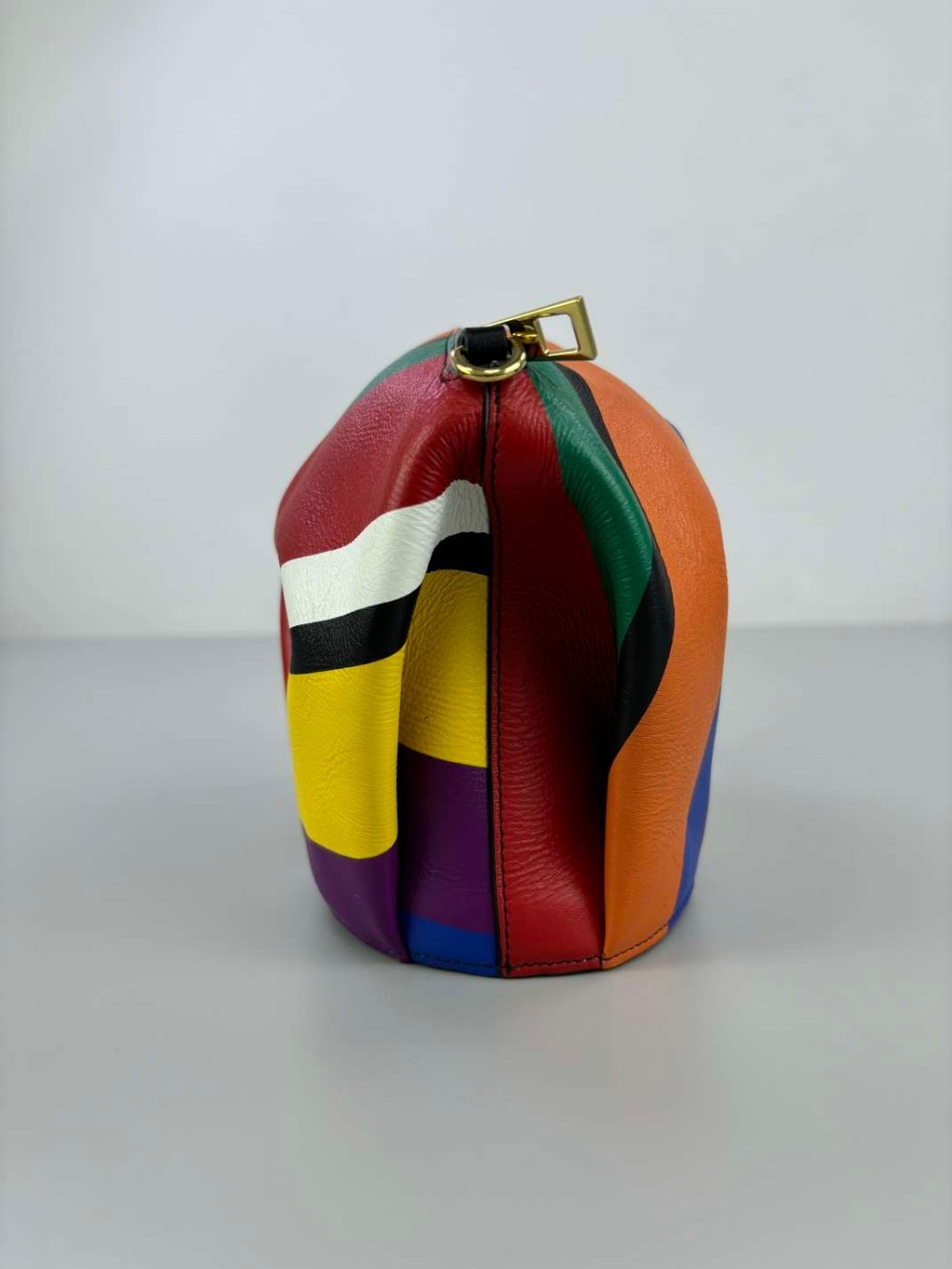 Loewe Elephant Bag Multi color splicing leather shoulder bag mini