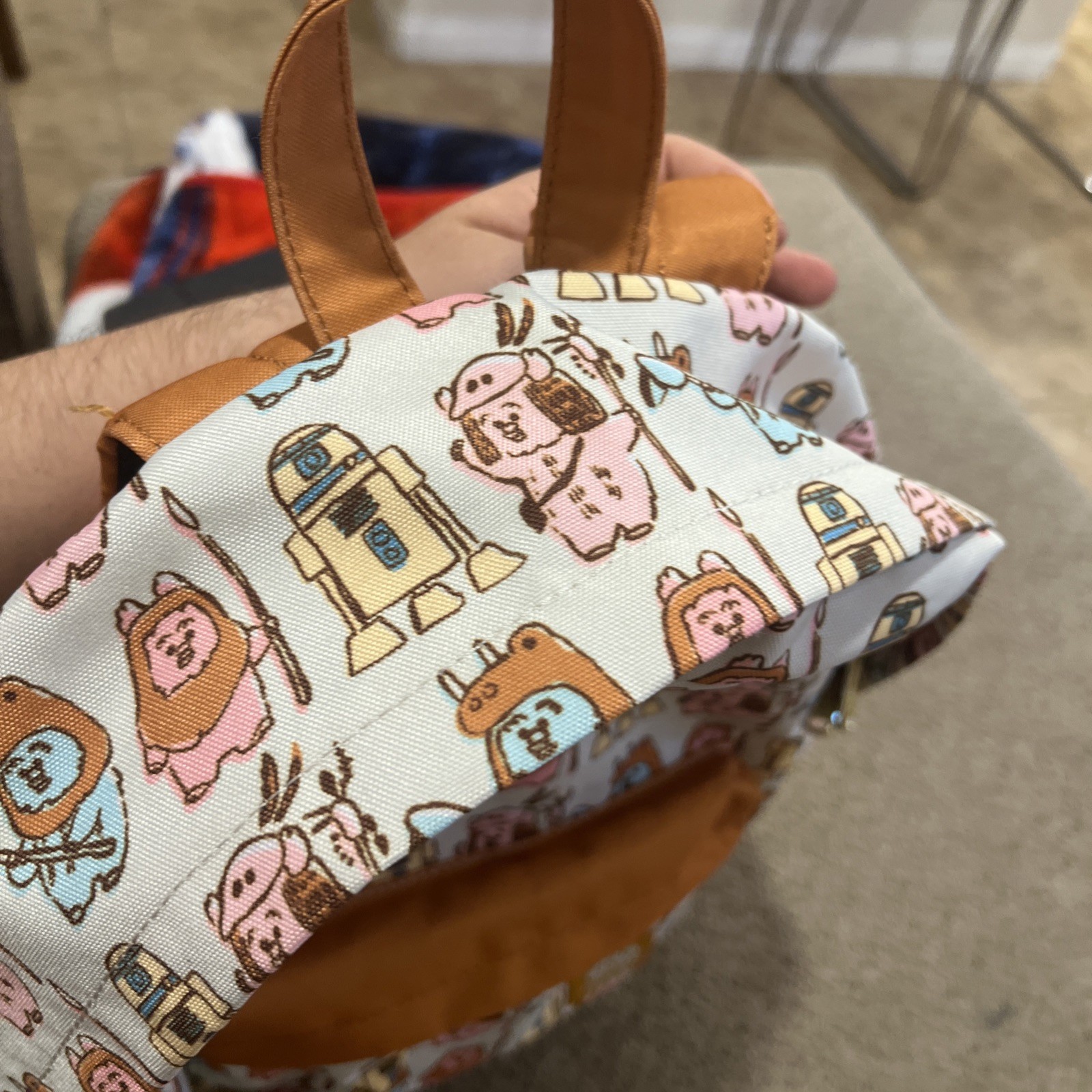 Rare Loungefly Star Wars Pastel Ewok AOP Nylon Backpack