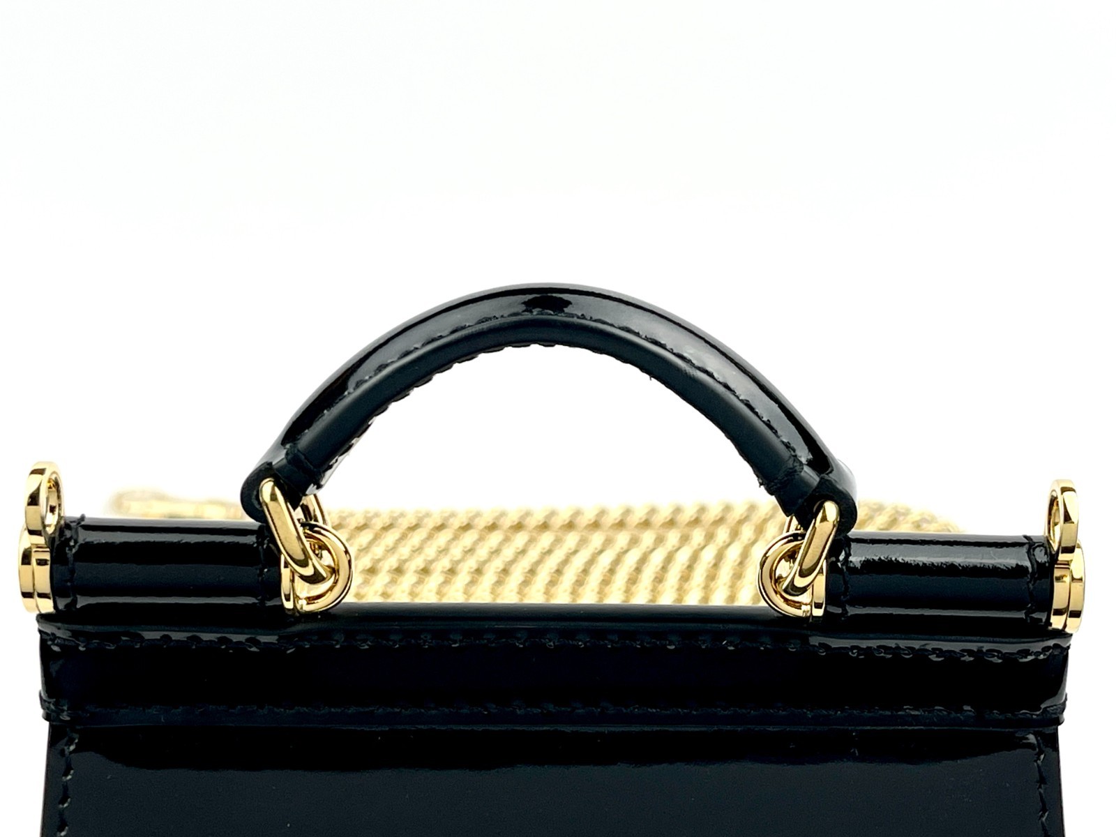 Retail $4545 Authentic New Dolce & Gabbana D&G Mini Sicily Box Handbag BlackGold