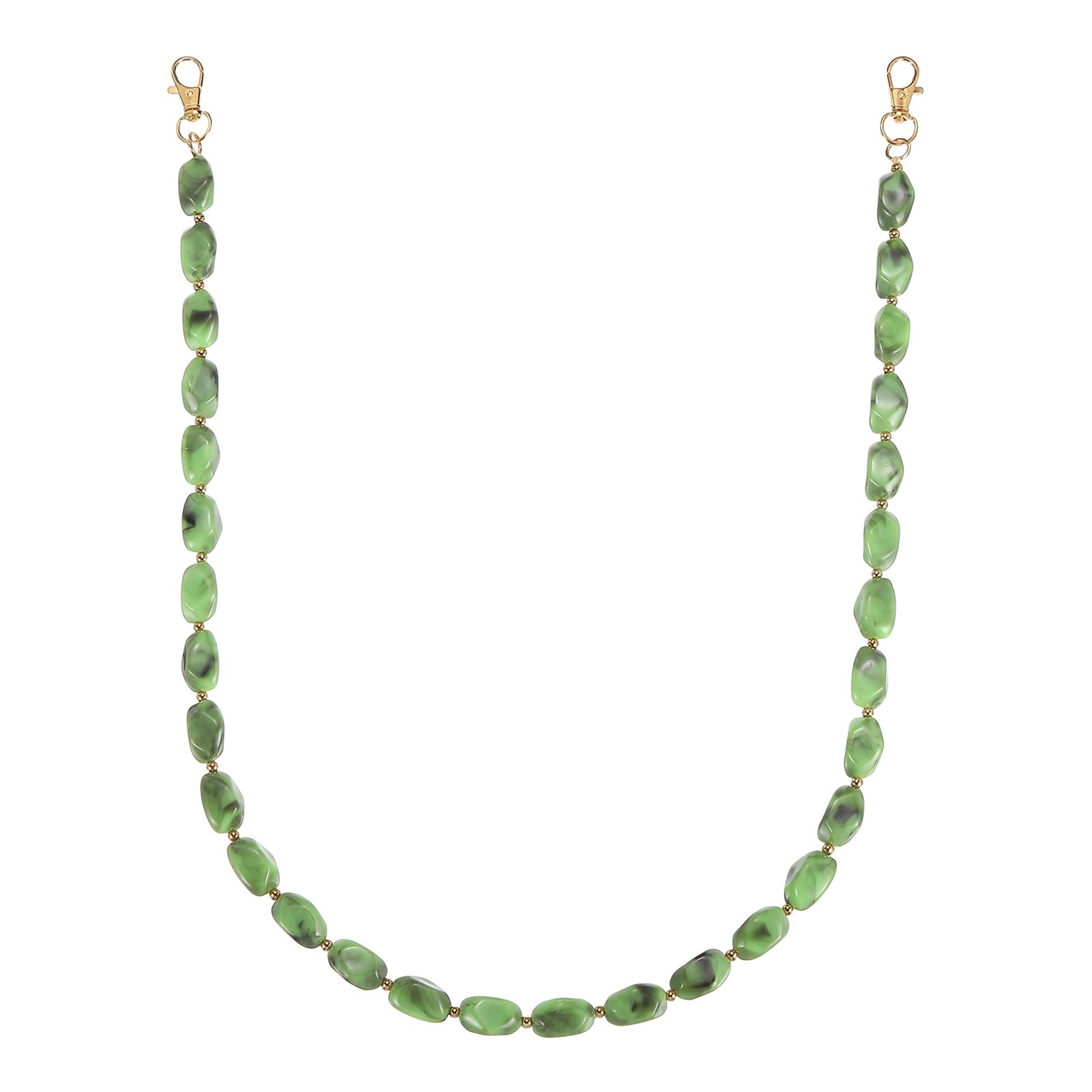 Bead Purse Strap Acrylic Purse Chain Extender, 30.12″, Light Green
